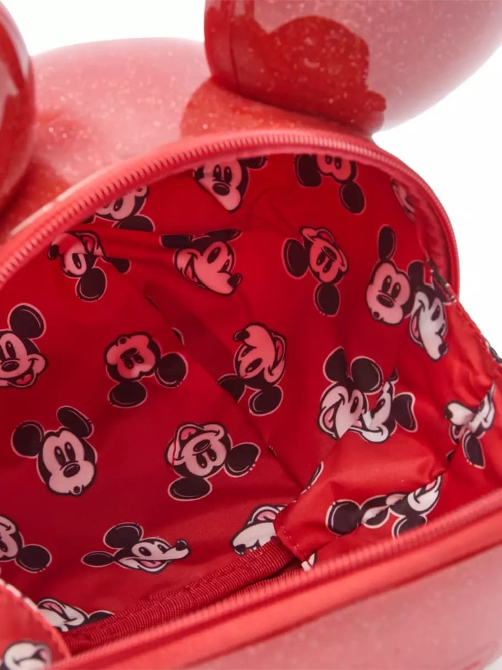 Red Glitter Mickey Mouse Crossbody Loungefly Bag - Picture 4 of 4
